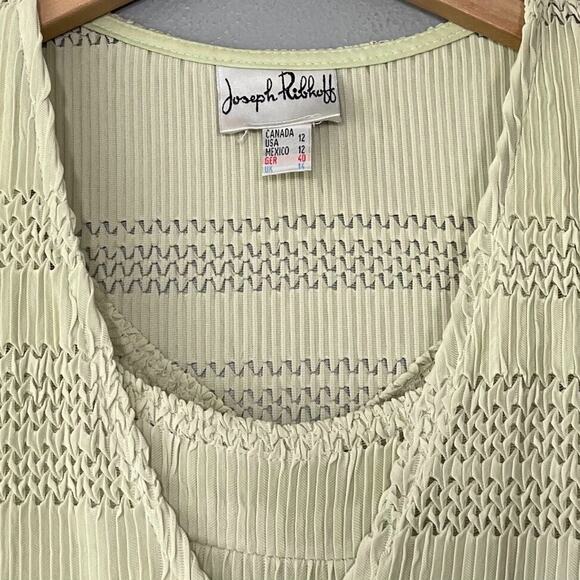 Vintage Joseph Ribkoff Size 12 Ivory Stretch Maxi Dress Jacket Set Artsy Chic - Picture 3 of 9